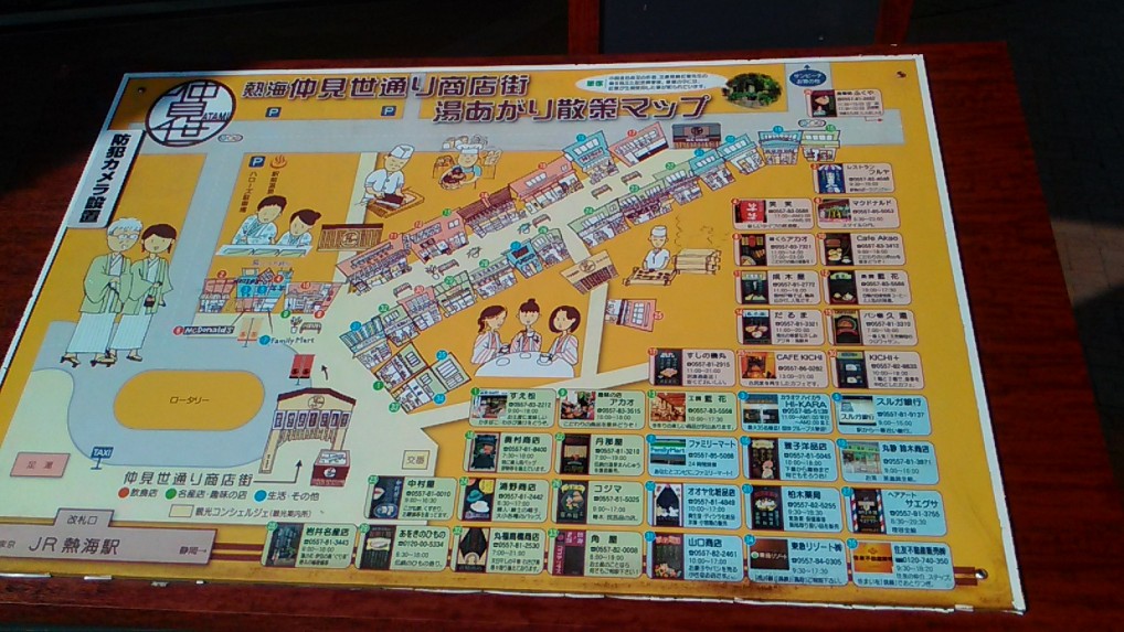 熱海駅前仲見世商店街の案内地図