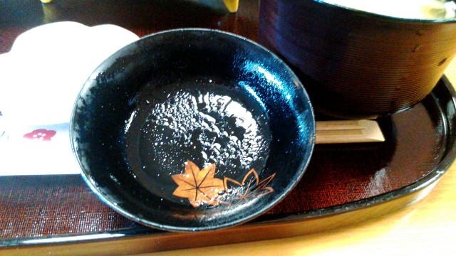 MOA美術館のレストラン「桃山」でランチお椀の蓋