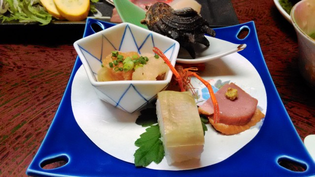 熱海温泉旅館立花の鯛めしプランの料理前菜
