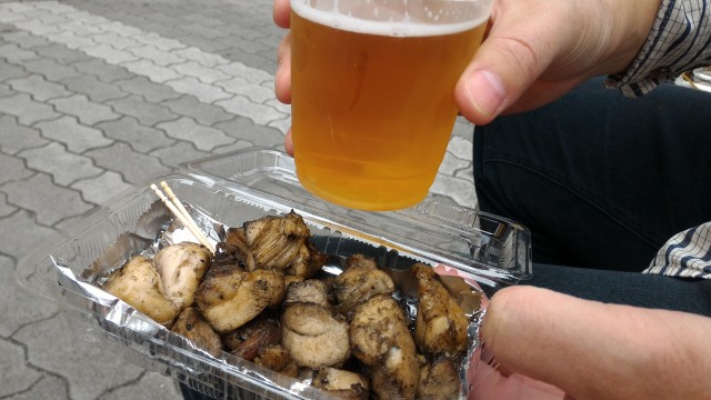 「長者町ゑびす祭り」炭火焼地鶏と生ビール