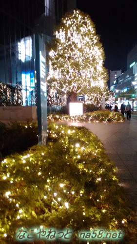 名古屋駅付近のクリスマスシーズンの街頭装飾