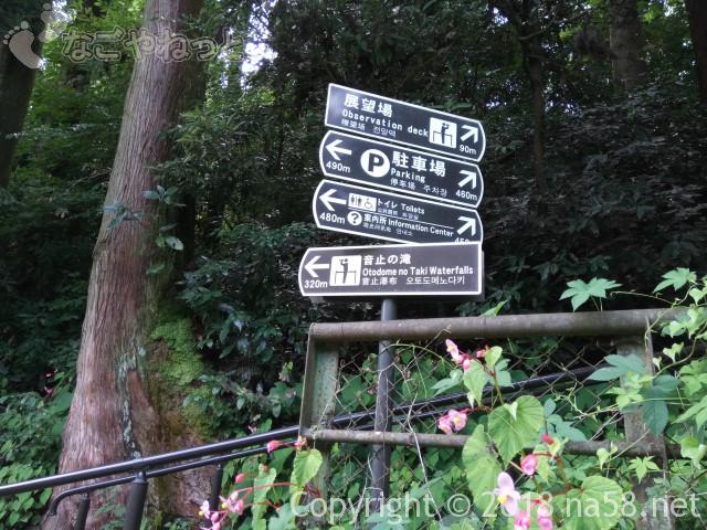  静岡県の富士宮市「白糸の滝」の案内標識