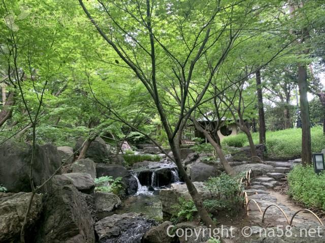 「白鳥庭園」（名古屋市熱田区）園内の雌滝