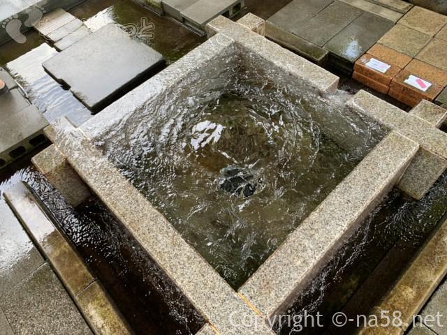 城下町大垣観光・四季の路の散策、八幡神社の涌き水