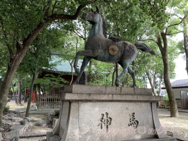 「日吉神社」愛知県清須市、神馬