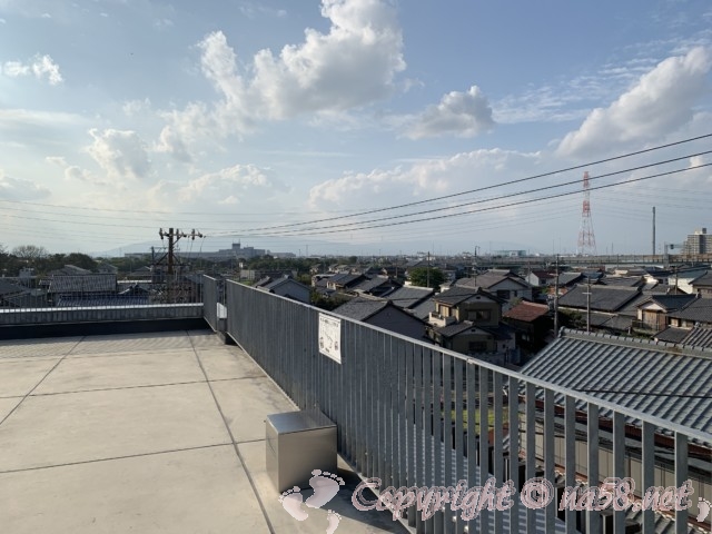 愛知県蟹江町の蟹江観光交流センター祭人の三階屋上からの風景