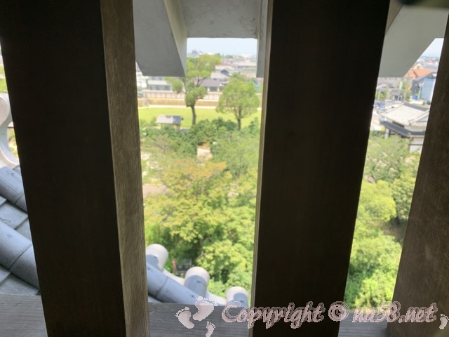 西尾市歴史公園（愛知県西尾市）西尾城の丑寅櫓最上部からの展望