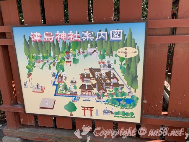 津島神社（愛知県津島市）の境内案内図