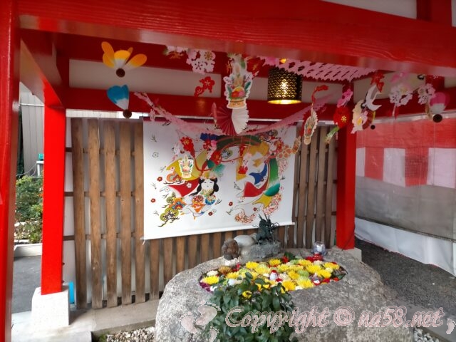 別小江神社（名古屋市）お正月飾り　令和５2023　手水舎
