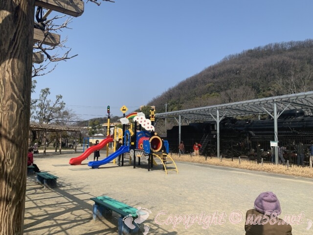 梅林公園（岐阜市）大型遊具とD51