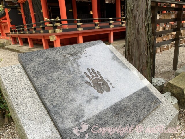 六所神社の徳川家康公の手形