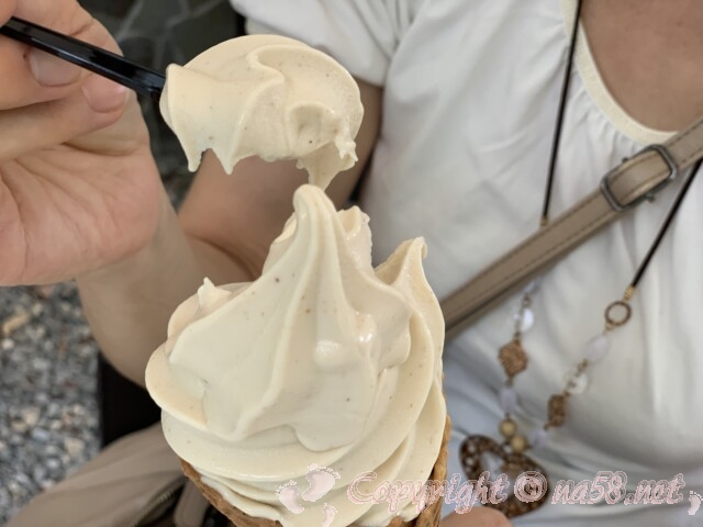 道の駅 こんぜの里りっとう（滋賀県栗東市）のいちじくのソフトクリーム
