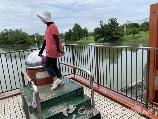 落合公園　春日井市　フォリー水の塔　水を噴射する遊具
