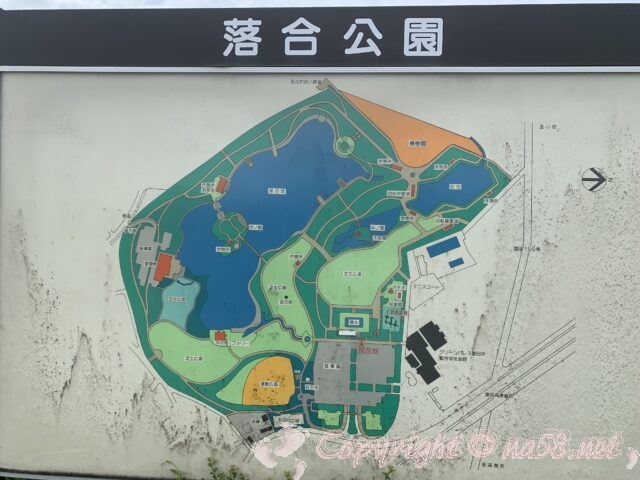 落合公園　春日井市　駐車場案内図