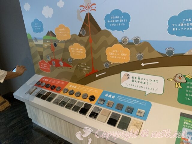 日本最古の石博物館　展示　体験コーナー