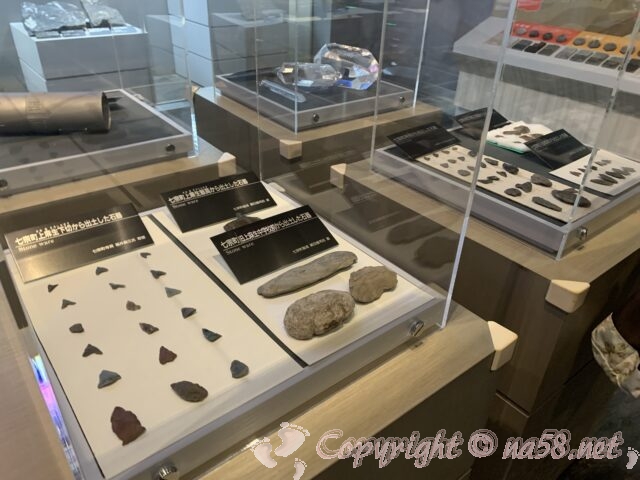 日本最古の石博物館　展示室　七宗町から出土