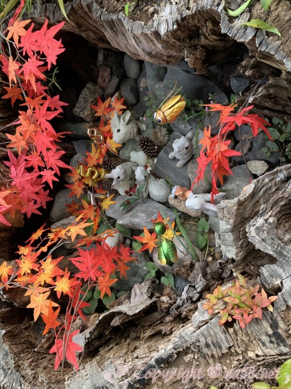 三輪神社（名古屋）木の葉に隠れる兎たち