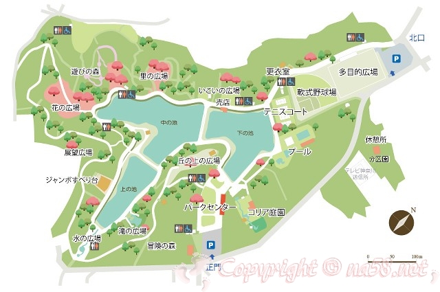 神奈川県立　三ツ池公園　　　案内図　マップ