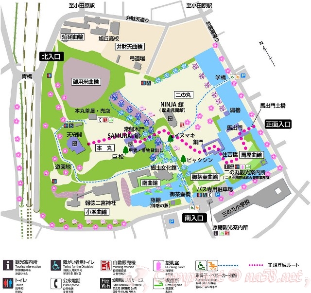 小田原城址公園　園内マップ