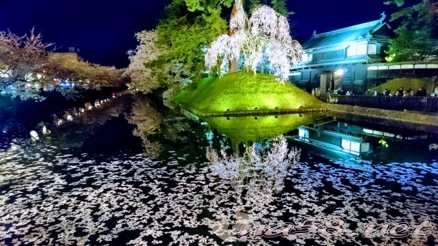 弘前　桜　夜桜　ライトアップ　夜景